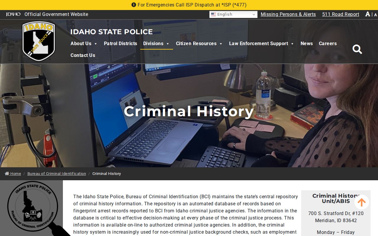 Power County criminal history BCI correction and expungement resources