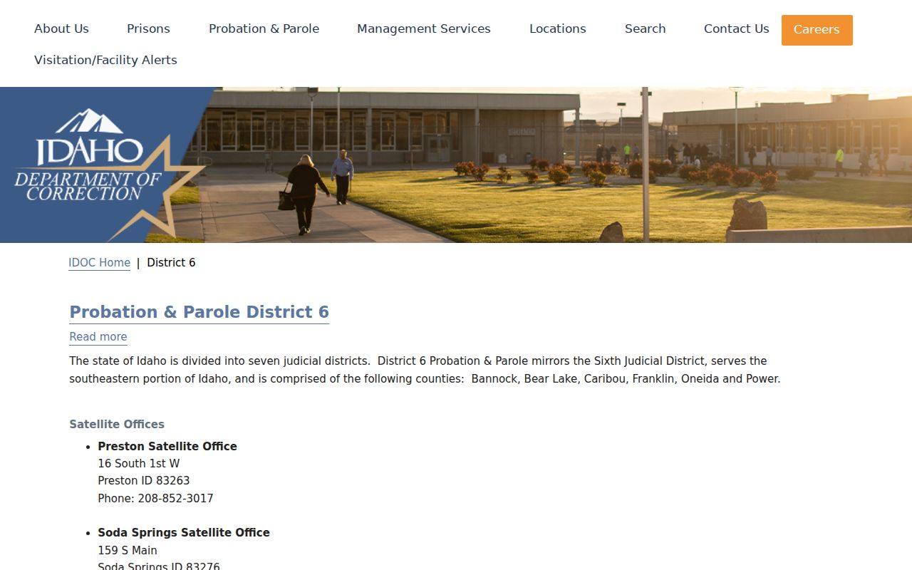 Rockland criminal records IDOC District 6 supervision